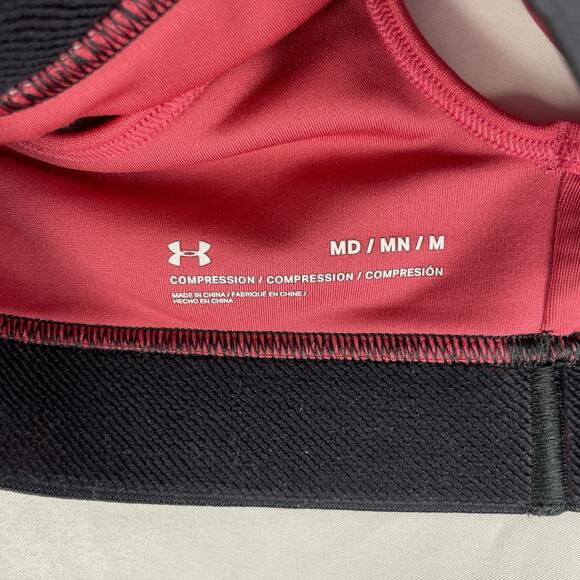 Under Armour Mid Compression Sports Bra Pink size Medium - Picture 4 of 4